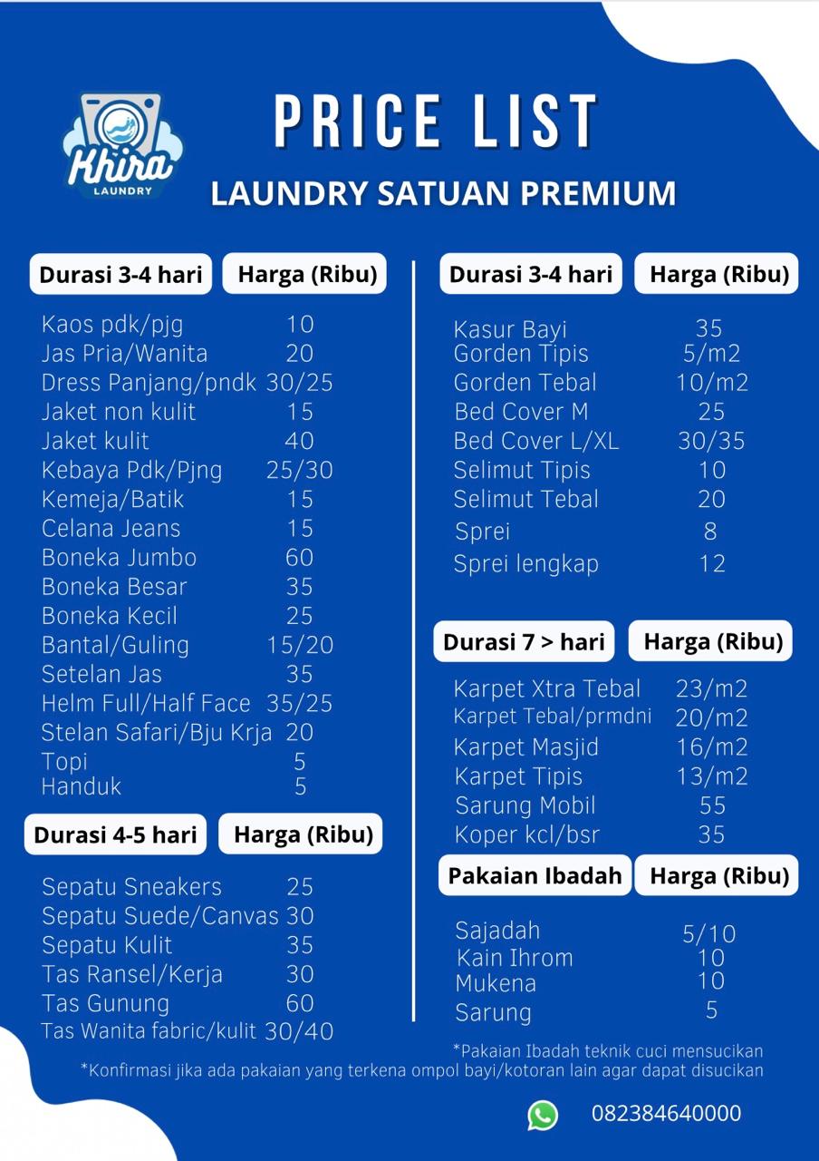 Daftar Harga Laundry Satuan (2)